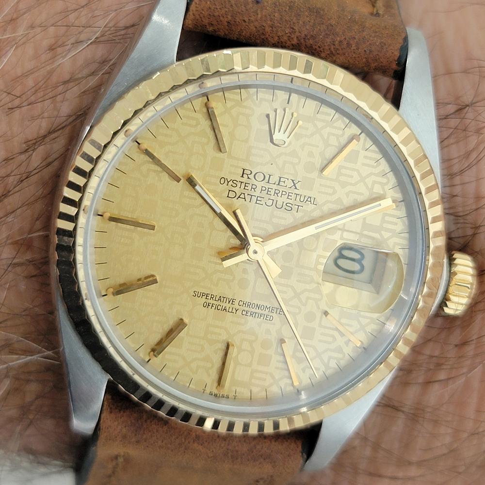 Rolex Datejust Ref 16013 Mens 36mm 18k SS 1980s Computer Dial Automatic RA618B 9