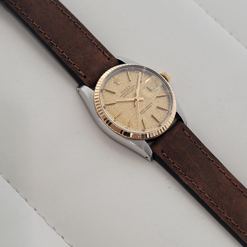 Rolex Datejust Ref 16013 Mens 36mm 18k SS 1980s Computer Dial Automatic RA618B 3