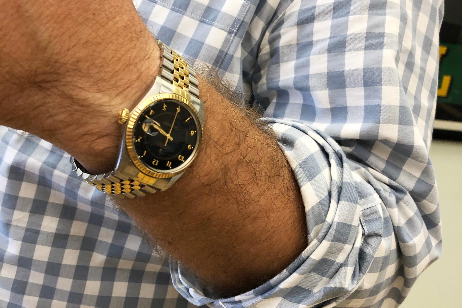 Rolex Datejust Ref 16013 SS and Gold with Black 