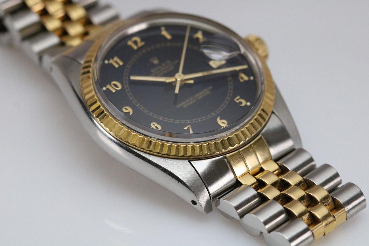 Rolex Datejust Ref 16013 SS and Gold with Black 