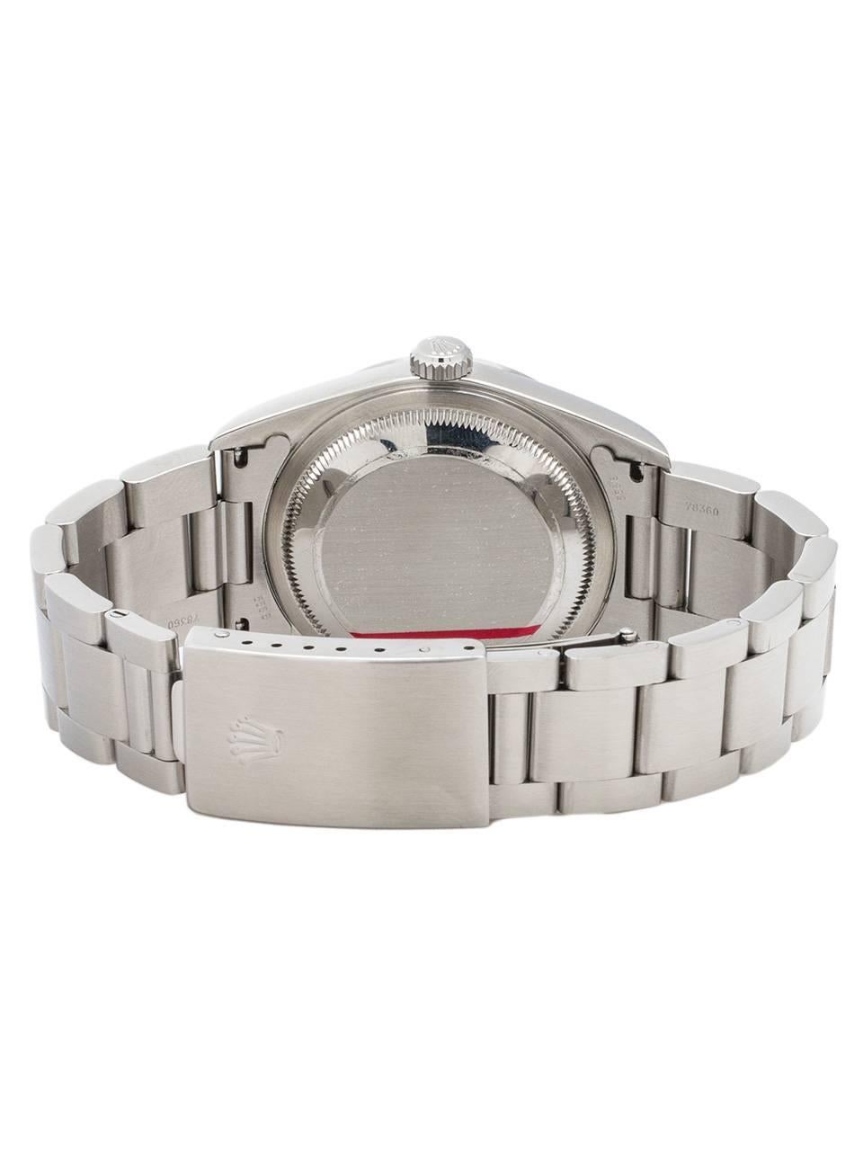 Men's Rolex Stainless Steel Datejust self winding Wristwatch Ref 16200, circa 2002