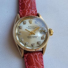 Rolex Datejust Ref 6700 18k Solid Gold Ladies 1960s Diamond Dial Automatic RA688