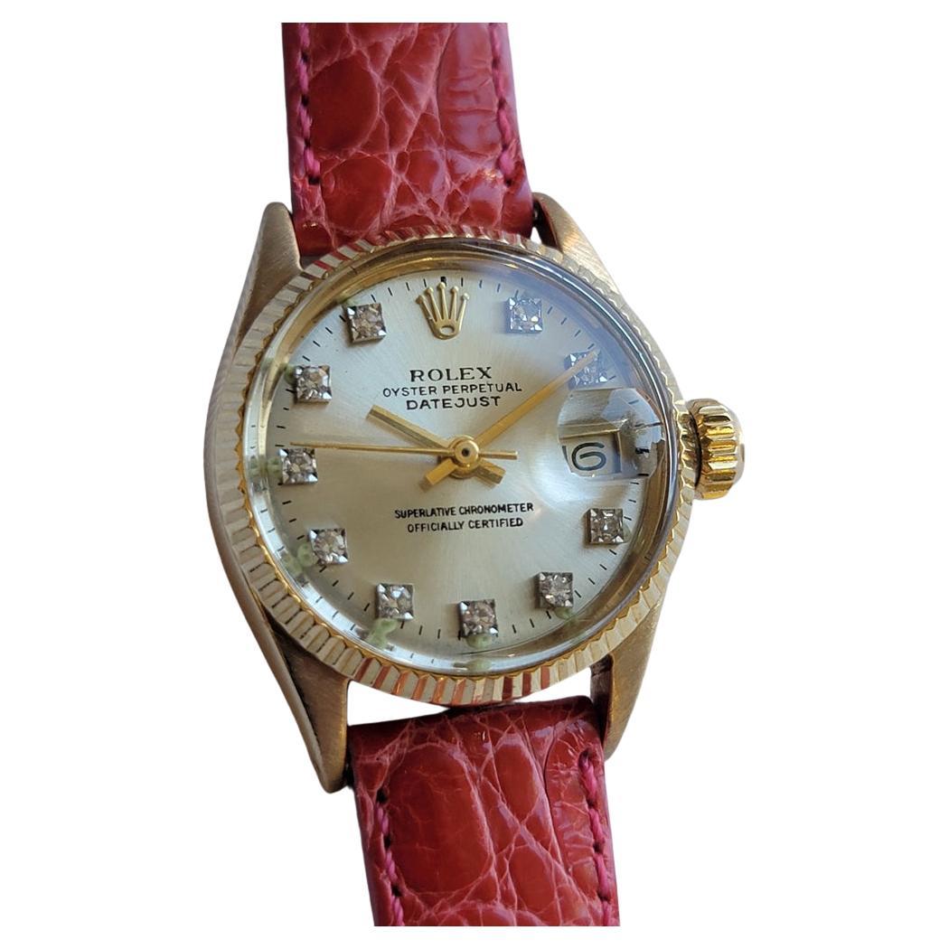 Rolex Datejust Ref 6700 Oro macizo 18k Esfera diamantes 1960 Señora Automático RA688