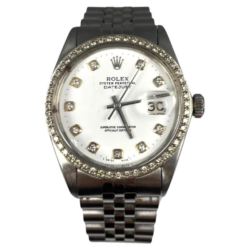 Rolex Datejust Ref.16030 Stainless Steel Jubilee Diamond Dial & Bezel Watch