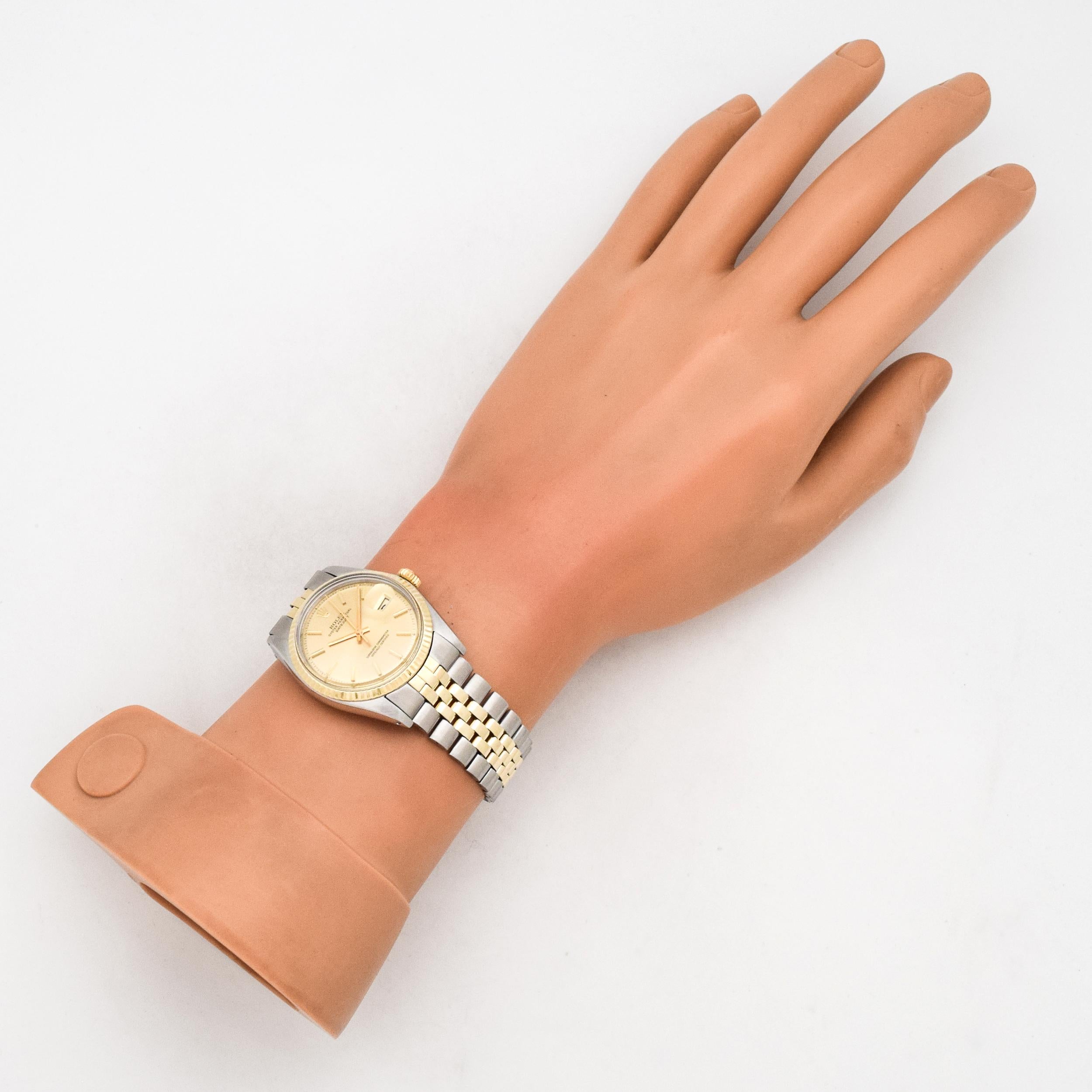 Rolex Datejust Reference 1601 14 Karat Gold and Stainless Steel Watch, 1973 3