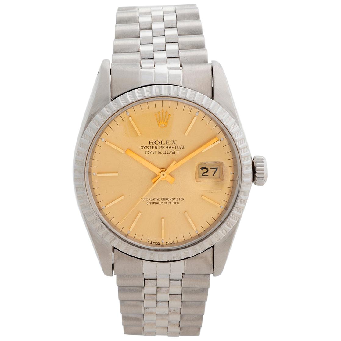 Rolex Datejust Reference 16030, Champagne Dial, Stainless Steel, Box and Papers