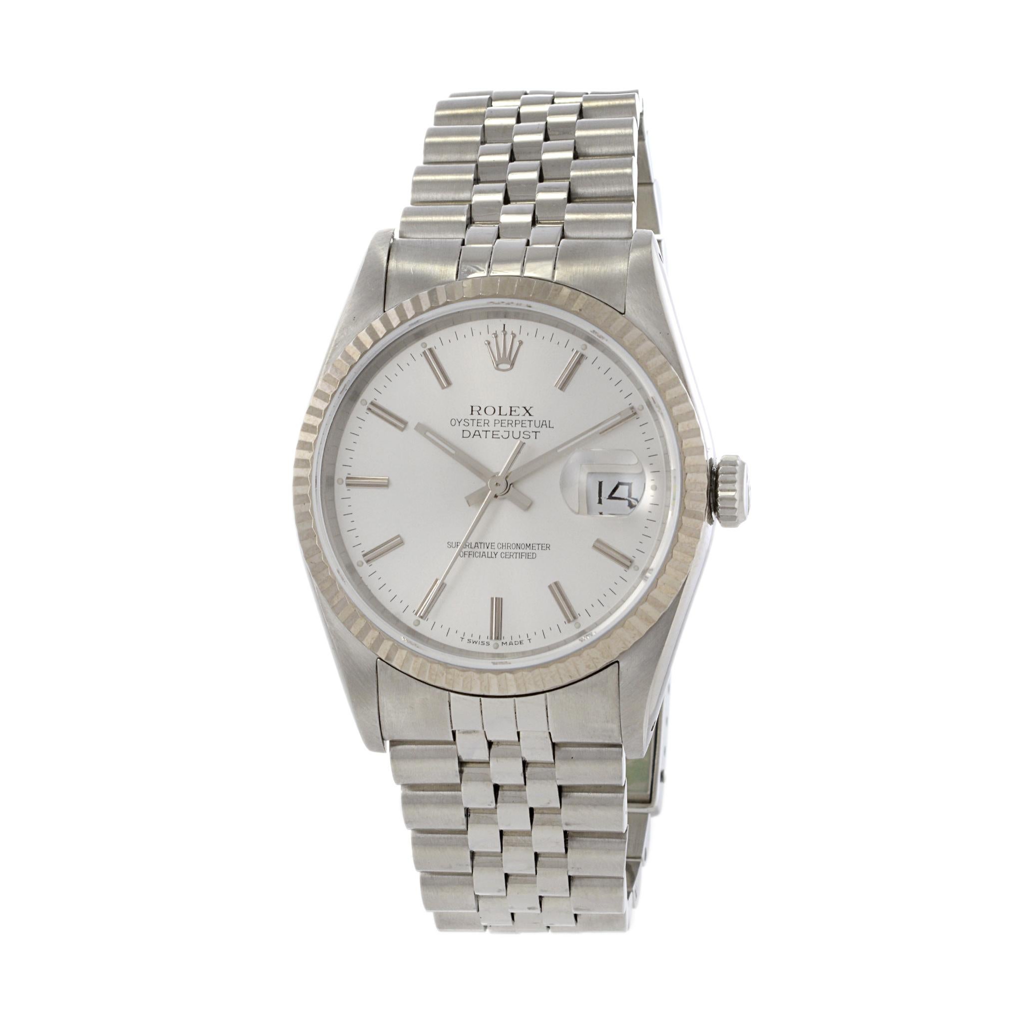 Rolex Datejust Reference 16234 Stainless Steel and 18K White Gold 2