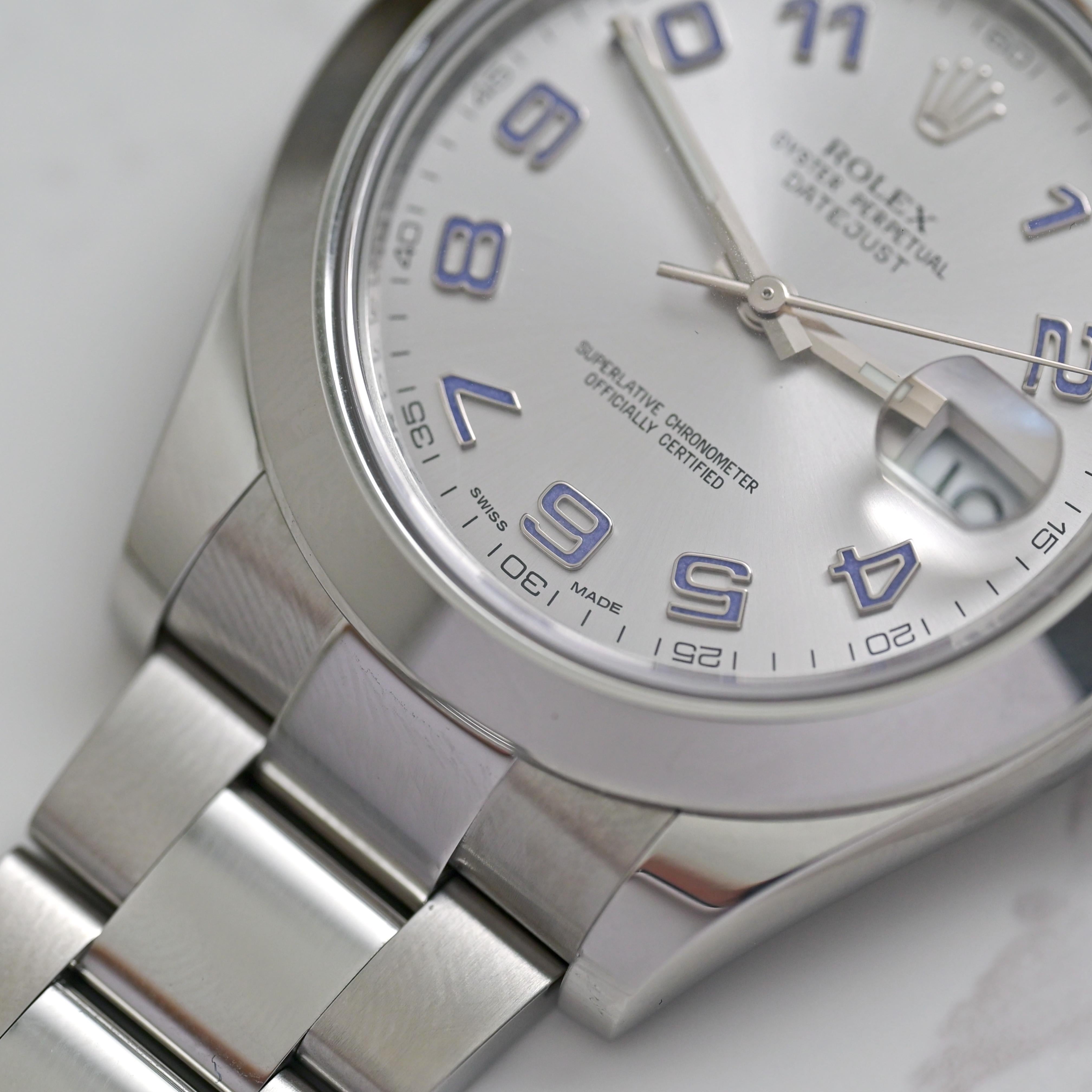 Rolex Datejust Numeri Arabi in rodio 116300 con scatola e carta, 2016 in vendita 1