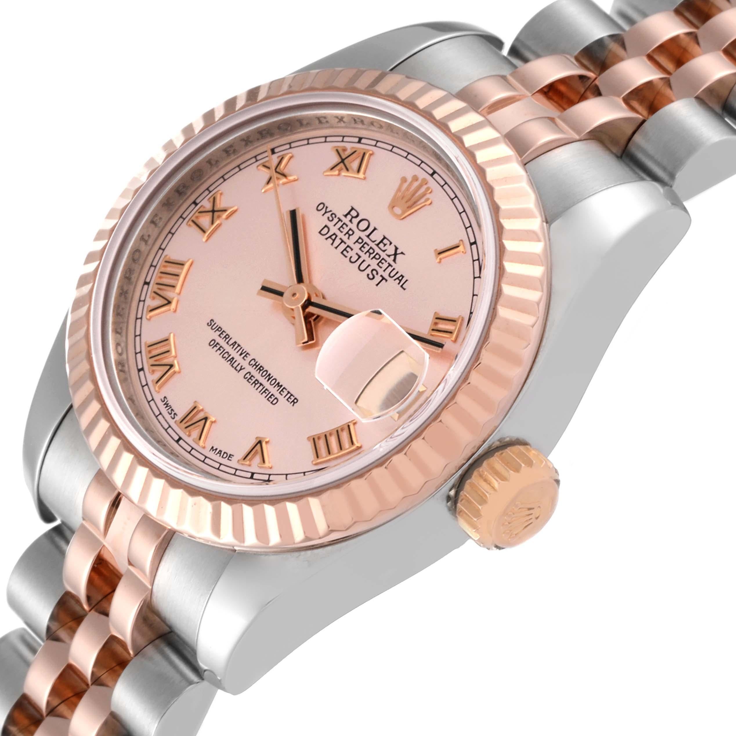 Rolex Datejust Roman Dial Steel Rose Gold Ladies Watch 179171 1