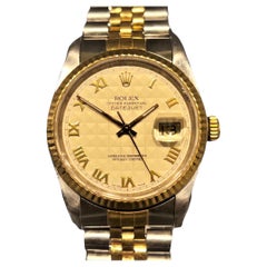 Vintage Rolex Datejust Roman Pyramid Dial Wristwatch