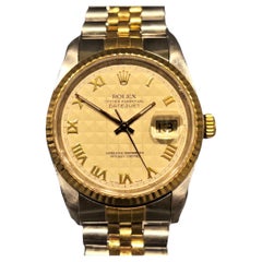 Retro Rolex Datejust Roman Pyramid Dial Wristwatch