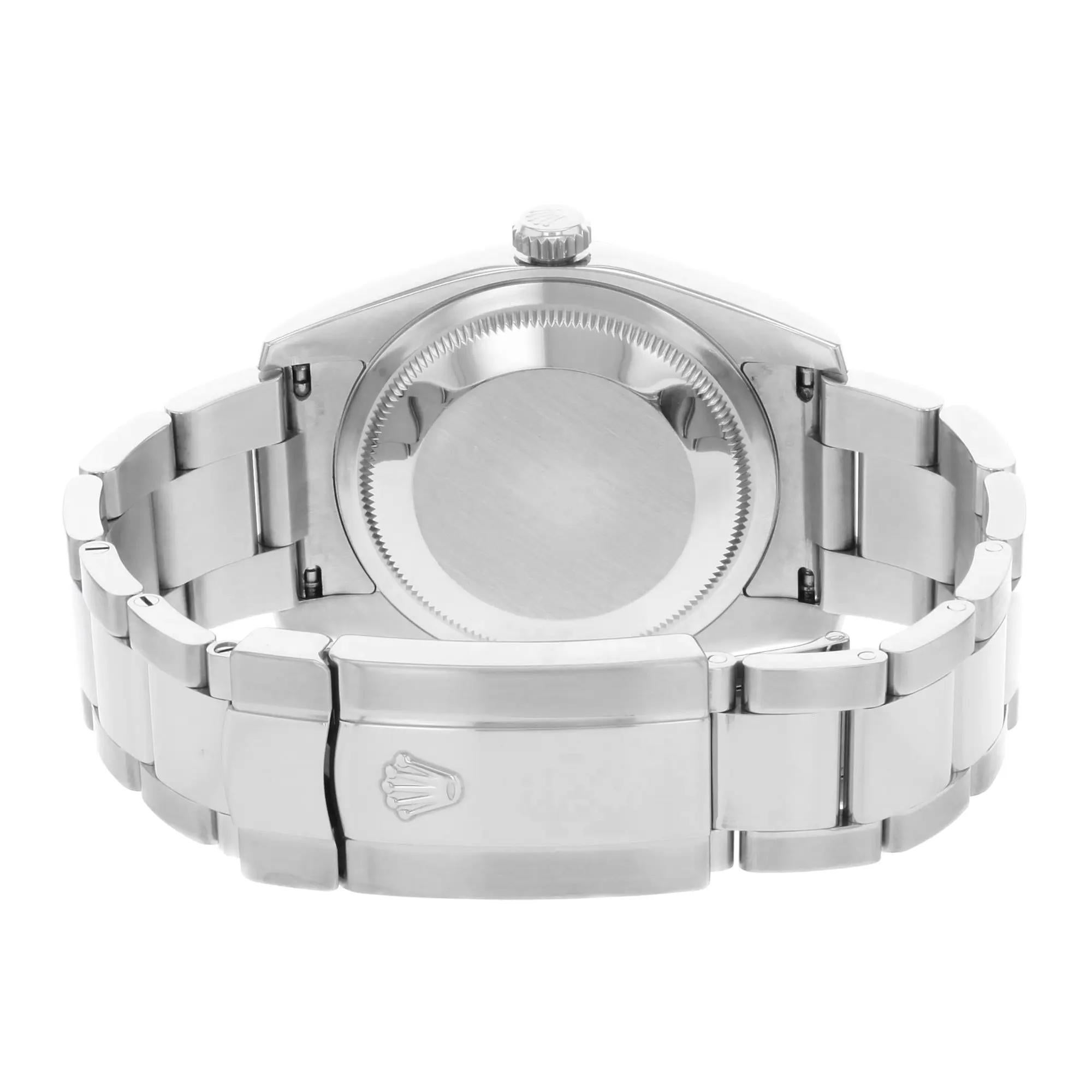 Rolex Datejust Roulette Date 36mm Steel Black Dial Automatic Mens Watch 116200 en vente 1