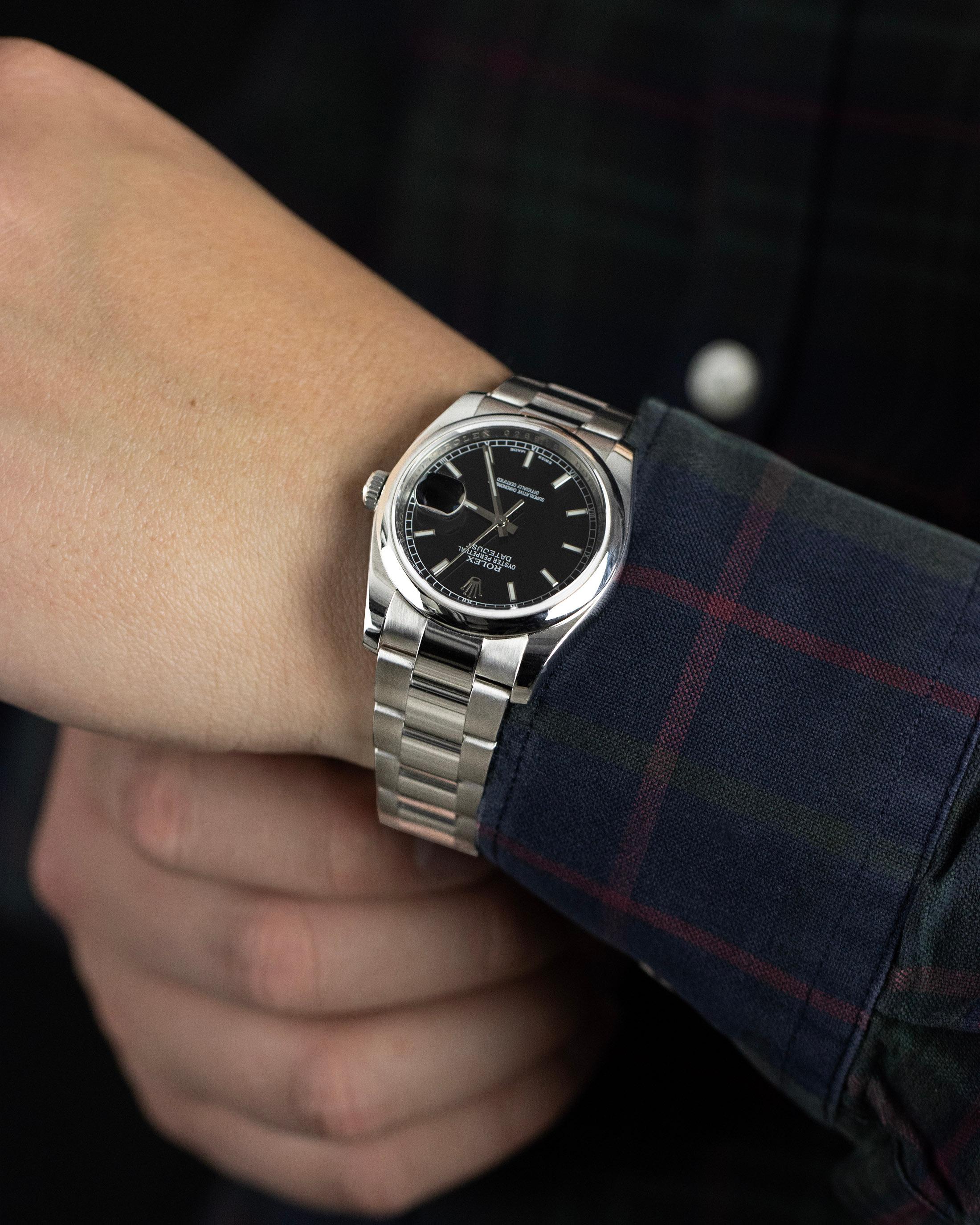 Rolex Datejust Roulette Date Edelstahl-Armbanduhr Ref. 116200 (Zeitgenössisch) im Angebot