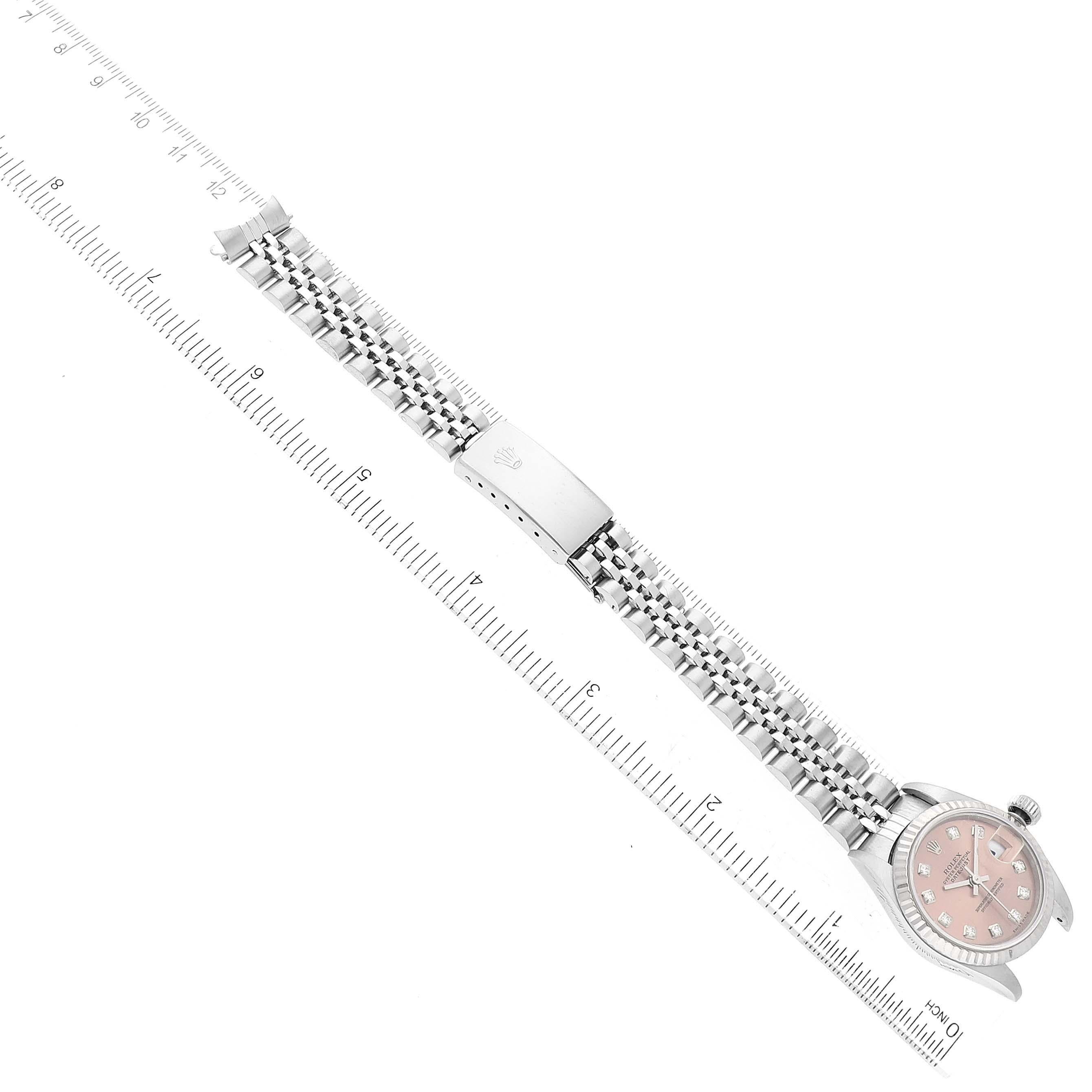 Rolex Montre Datejust couleur saumon avec cadran en or blanc et acier, pour femmes 79174 6