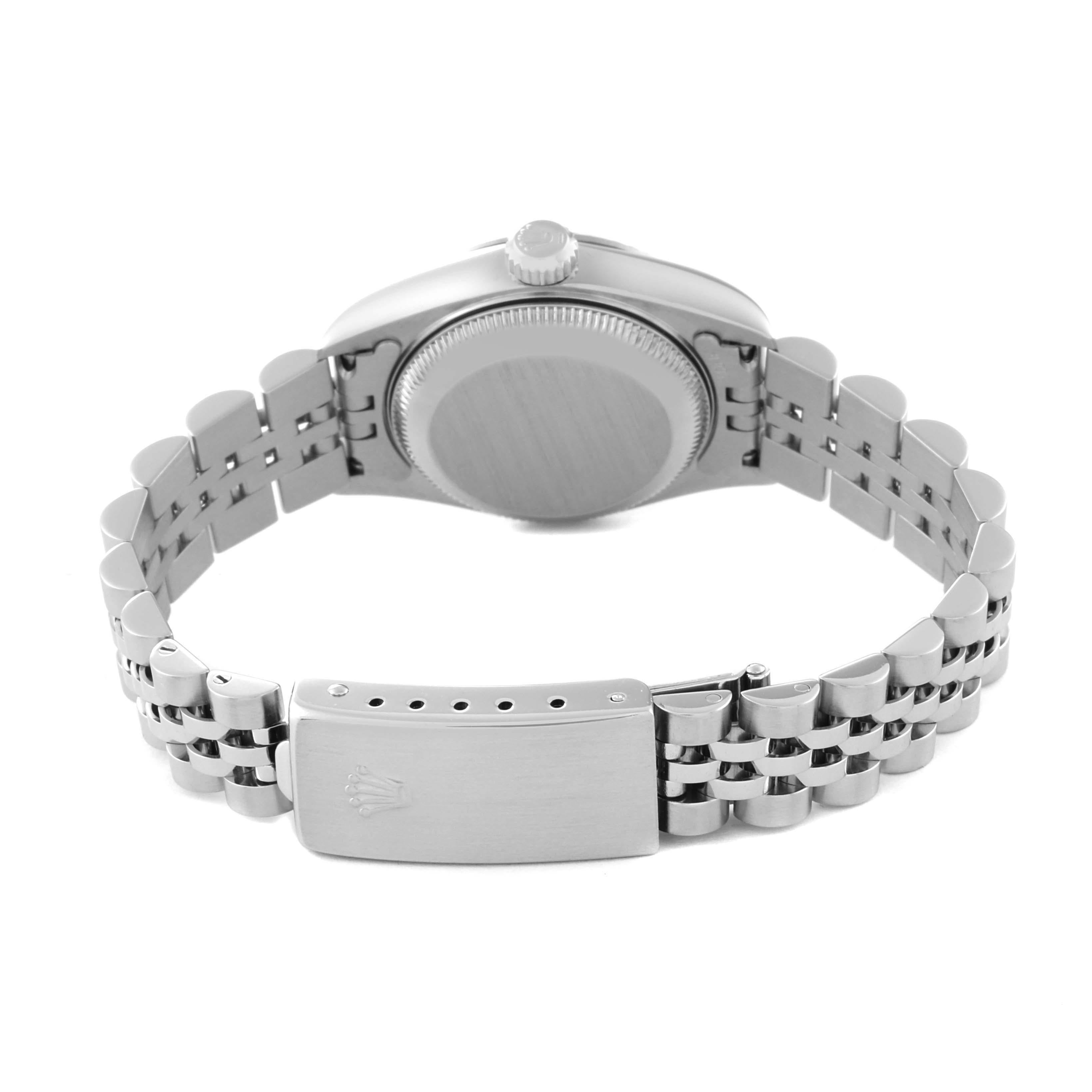 Rolex Datejust Salmon Diamond Dial White Gold Steel Ladies Watch 79174 5