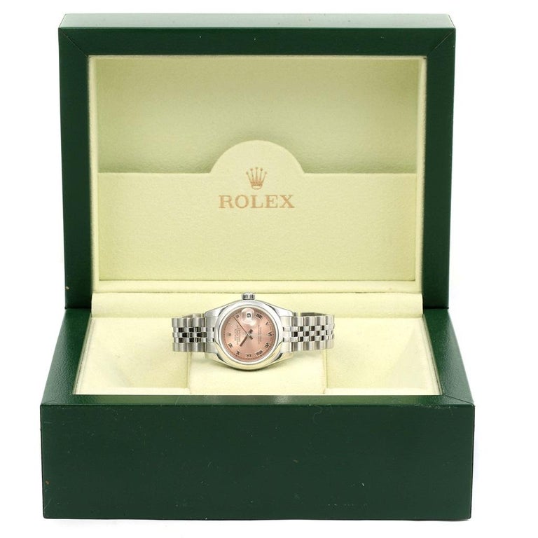 Rolex Datejust Salmon Roman Dial Steel Ladies Watch 179160 For Sale at ...
