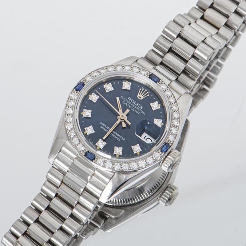 Rolex Datejust Sapphire & Diamond Set 69089 For Sale 2