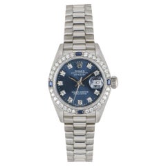 Rolex Datejust sertie de saphirs et de diamants 69089