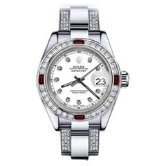 Rolex Bracelet Datejust en acier avec diamants latéraux RT 68274