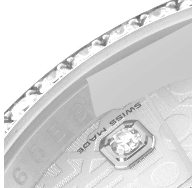 Rolex Datejust Silver Anniversary Dial Steel Diamond Mens Watch 116244 1