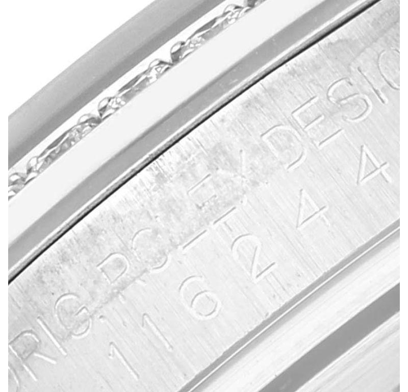Rolex Datejust Silver Anniversary Dial Steel Diamond Mens Watch 116244 2