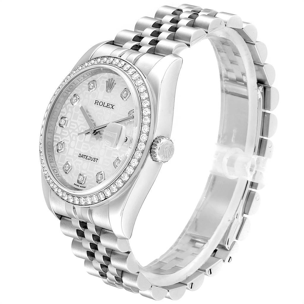 Men's Rolex Datejust Silver Anniversary Diamond Dial Bezel Men’s Watch 116244 For Sale