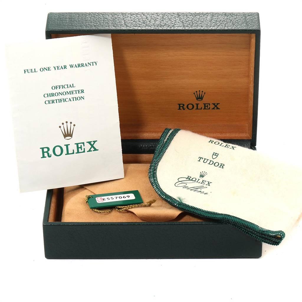 Rolex Datejust Silver Baton Dial Steel Men's Watch 16220 Box Papers 9