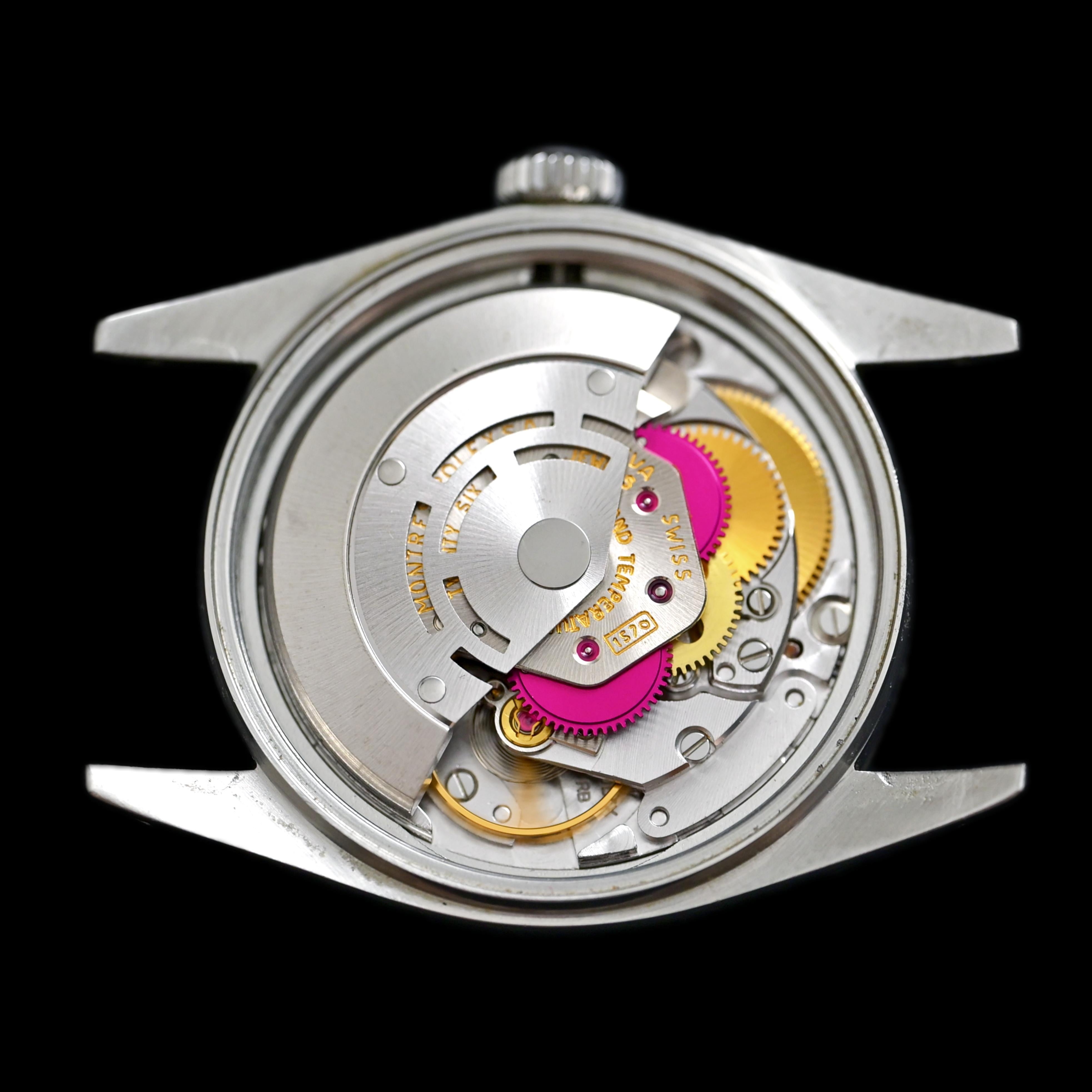 Femenino o masculino Reloj automático Rolex Datejust esfera plateada 1601 con brazalete jubileo, 1972 en venta