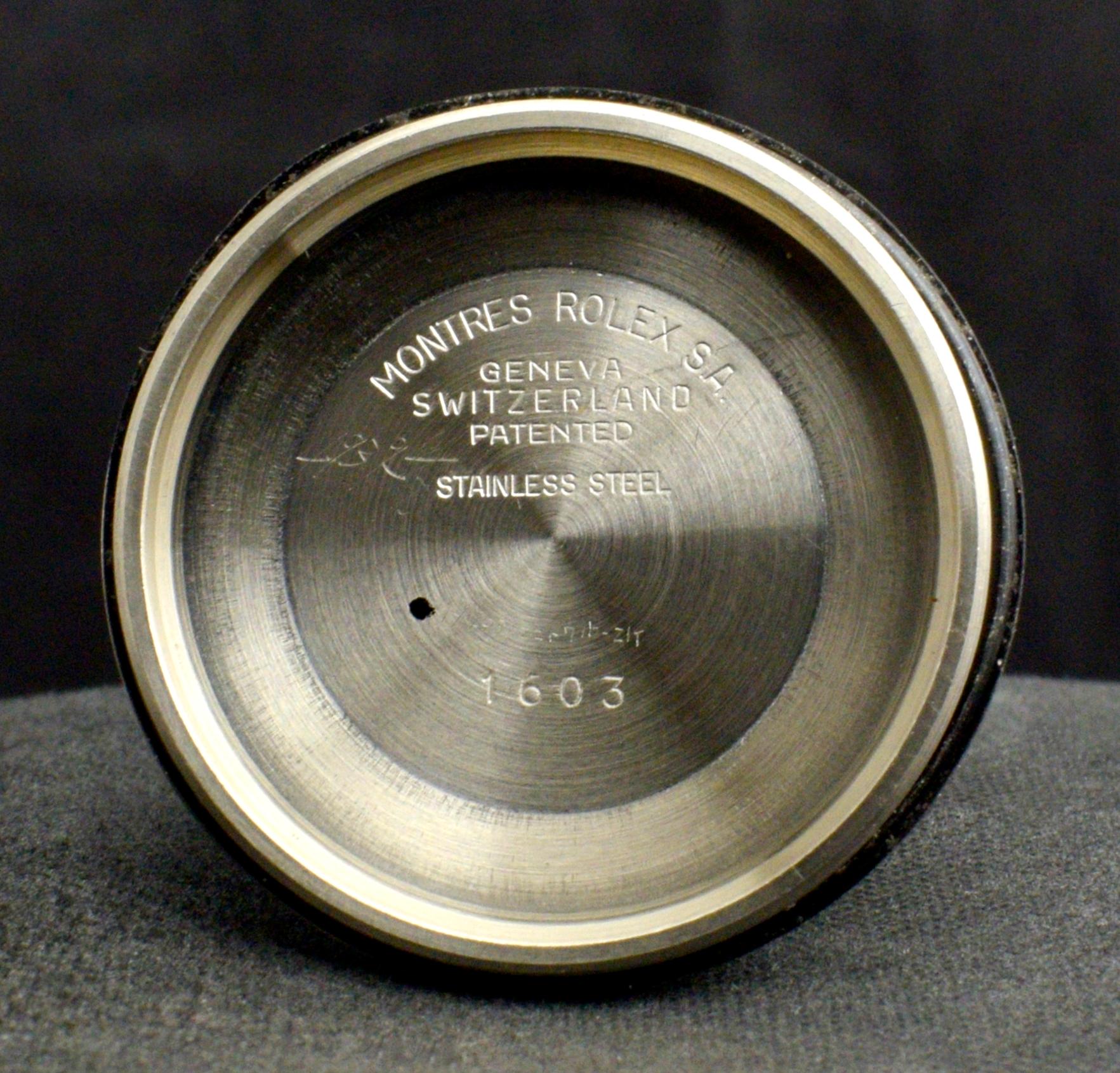 Rolex Datejust Silber Zifferblatt Schwarz Silber Indexe 1603 Stahl Automatikuhr, 1973 5