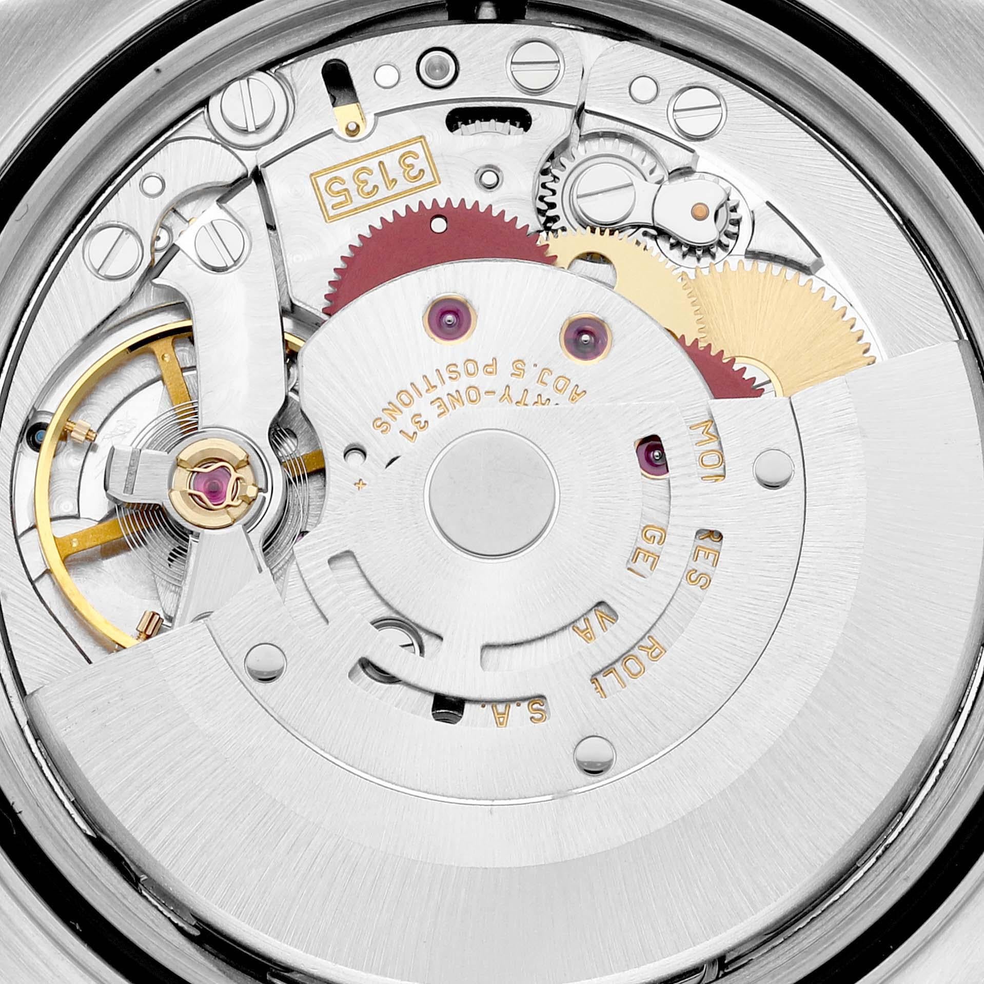 Rolex Datejust Silver Dial Engine Turned Bezel Steel Mens Watch 16220 4