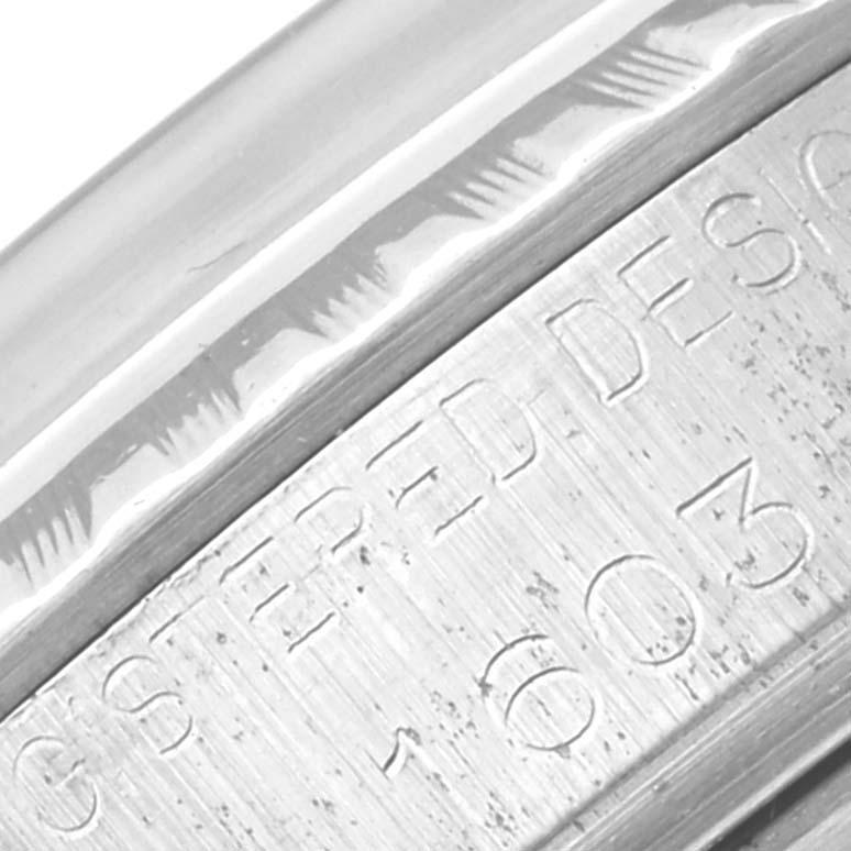 Rolex Datejust Silver Dial Engine Turned Bezel Steel Vintage Mens Watch 1603 3