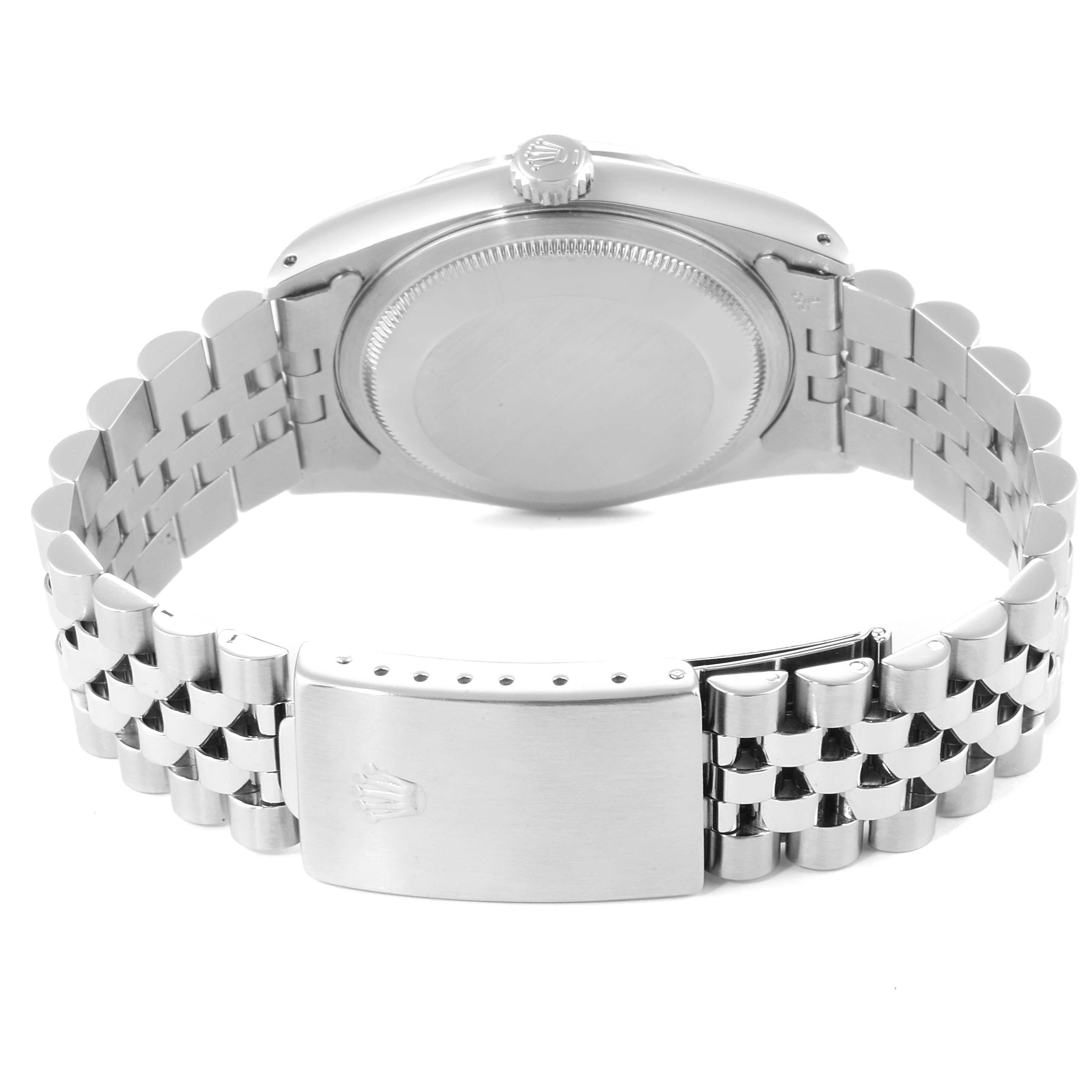 Rolex Datejust Silver Dial Fluted Bezel Steel White Gold Men's Watch 16234 3
