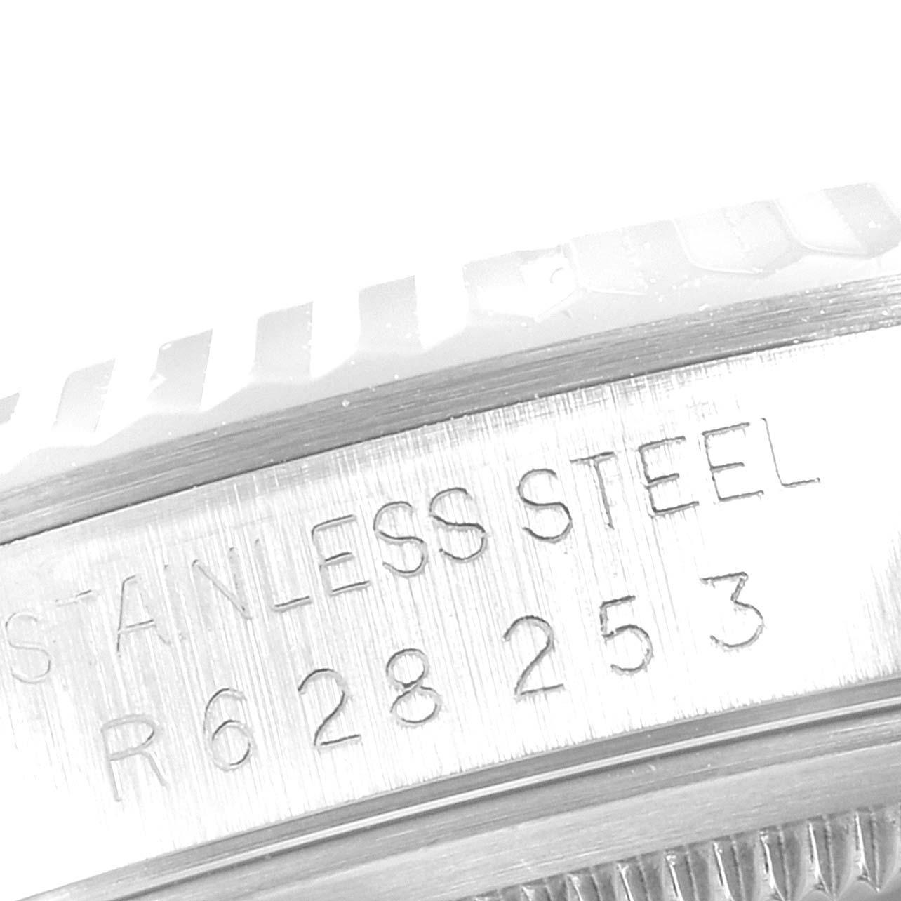 Rolex Datejust Silver Dial Fluted Bezel Steel White Gold Men's Watch 16234 5