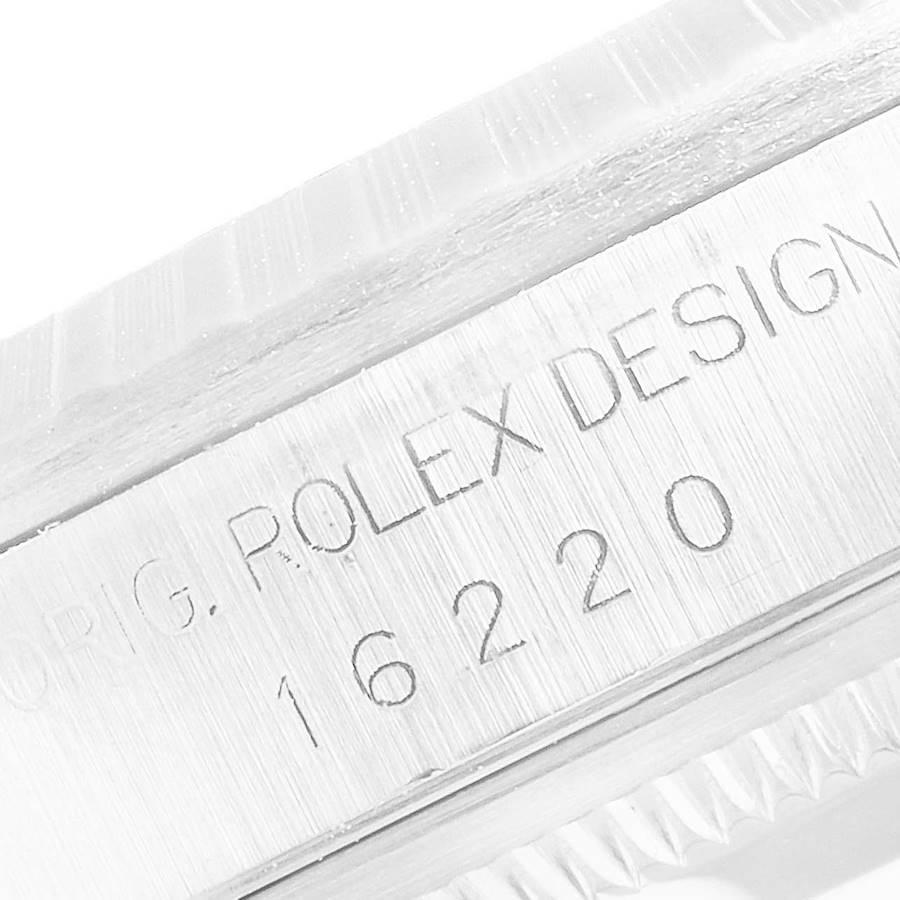 Rolex Datejust Silver Dial Jubilee Bracelet Steel Men's Watch 16220 Box For Sale 4