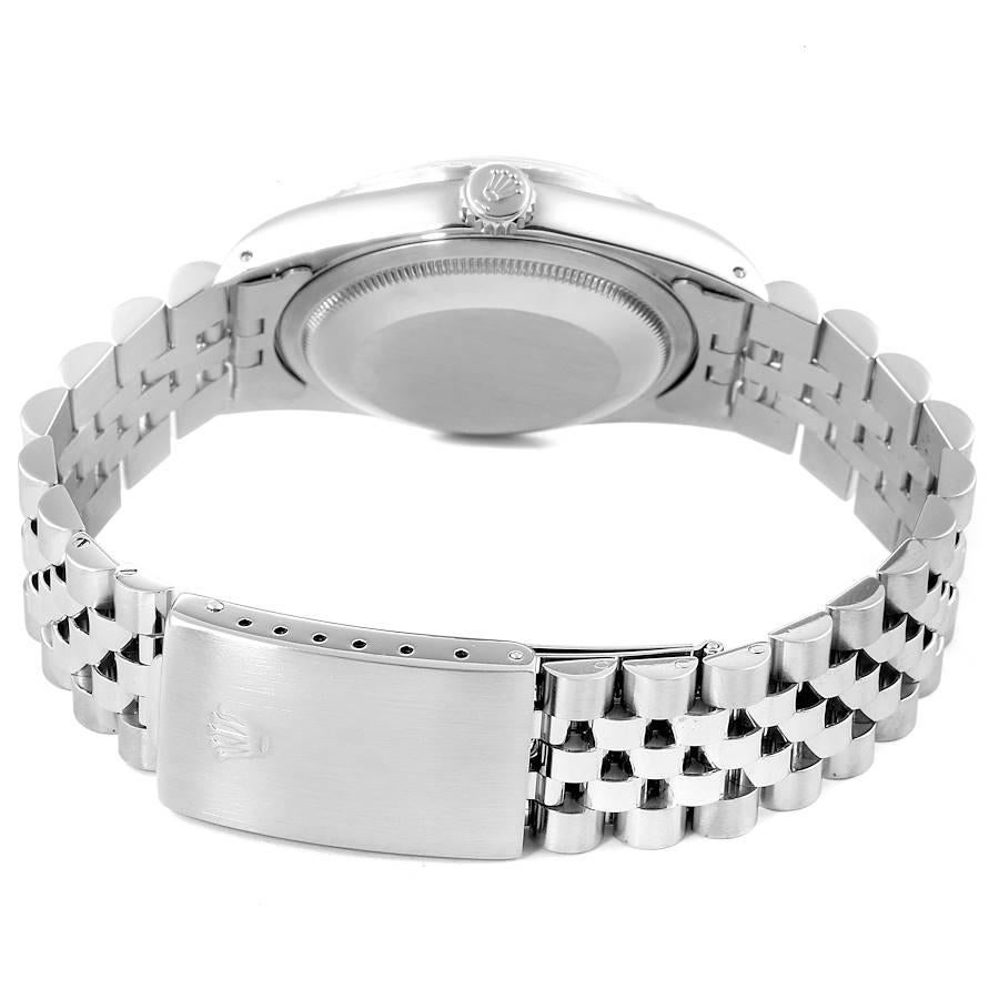 Rolex Datejust Silver Dial Jubilee Bracelet Steel Men's Watch 16220 Box For Sale 6