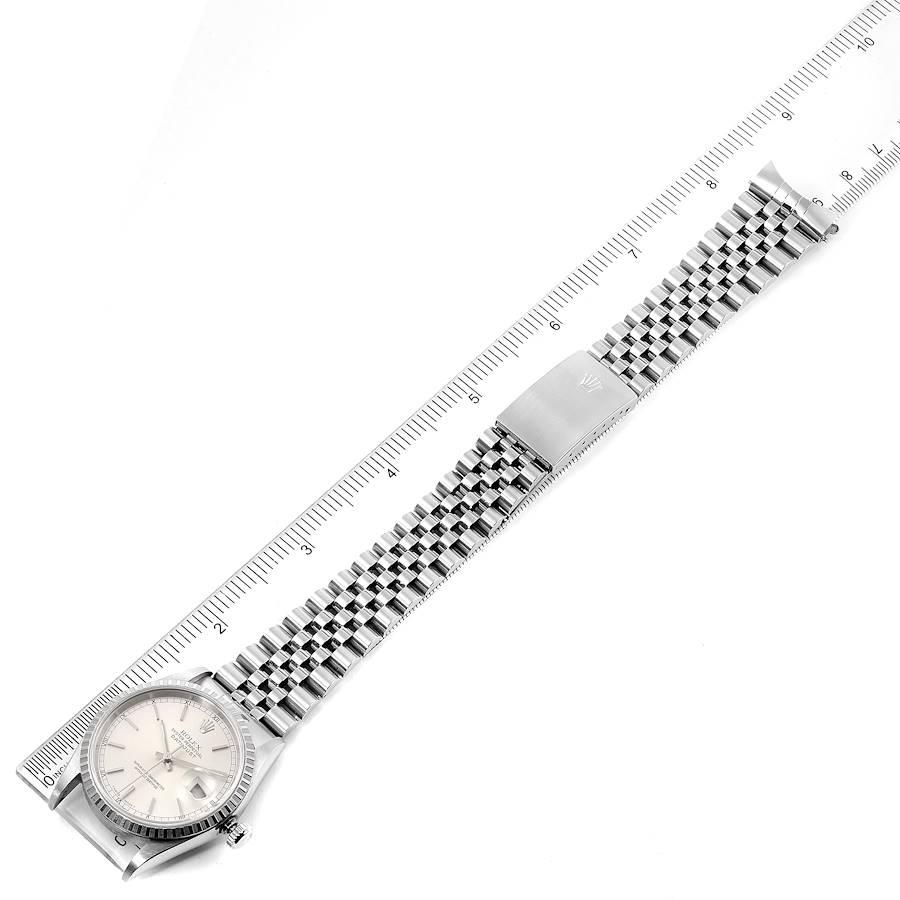 Rolex Datejust Silver Dial Jubilee Bracelet Steel Men's Watch 16220 7