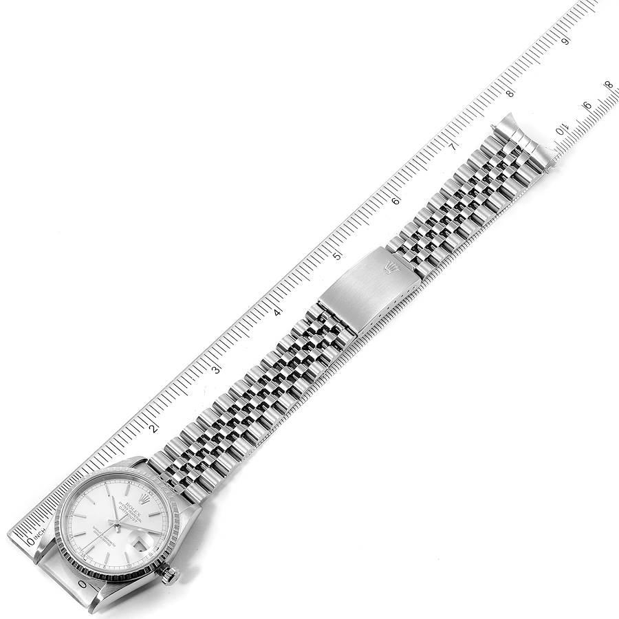 Rolex Datejust Silver Dial Jubilee Bracelet Steel Men’s Watch 16220 For Sale 6