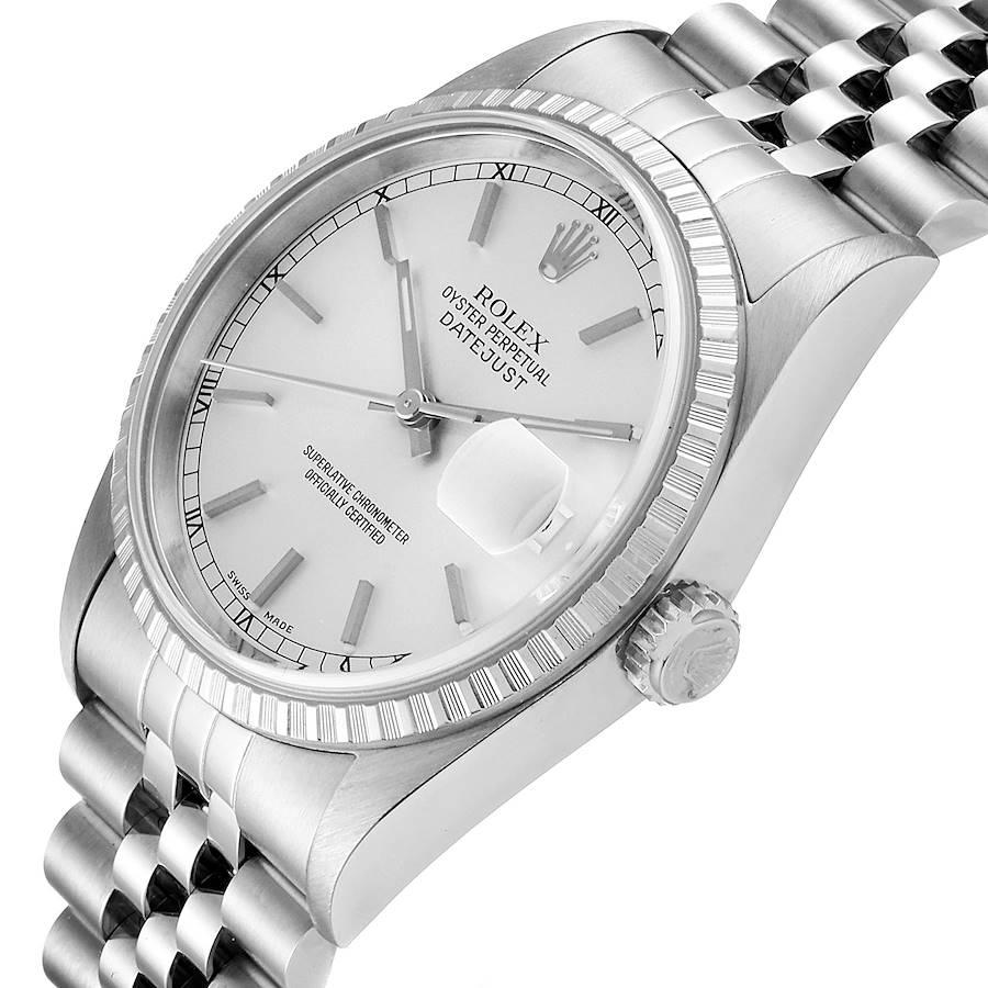 Rolex Datejust Silver Dial Jubilee Bracelet Steel Men’s Watch 16220 For Sale 1