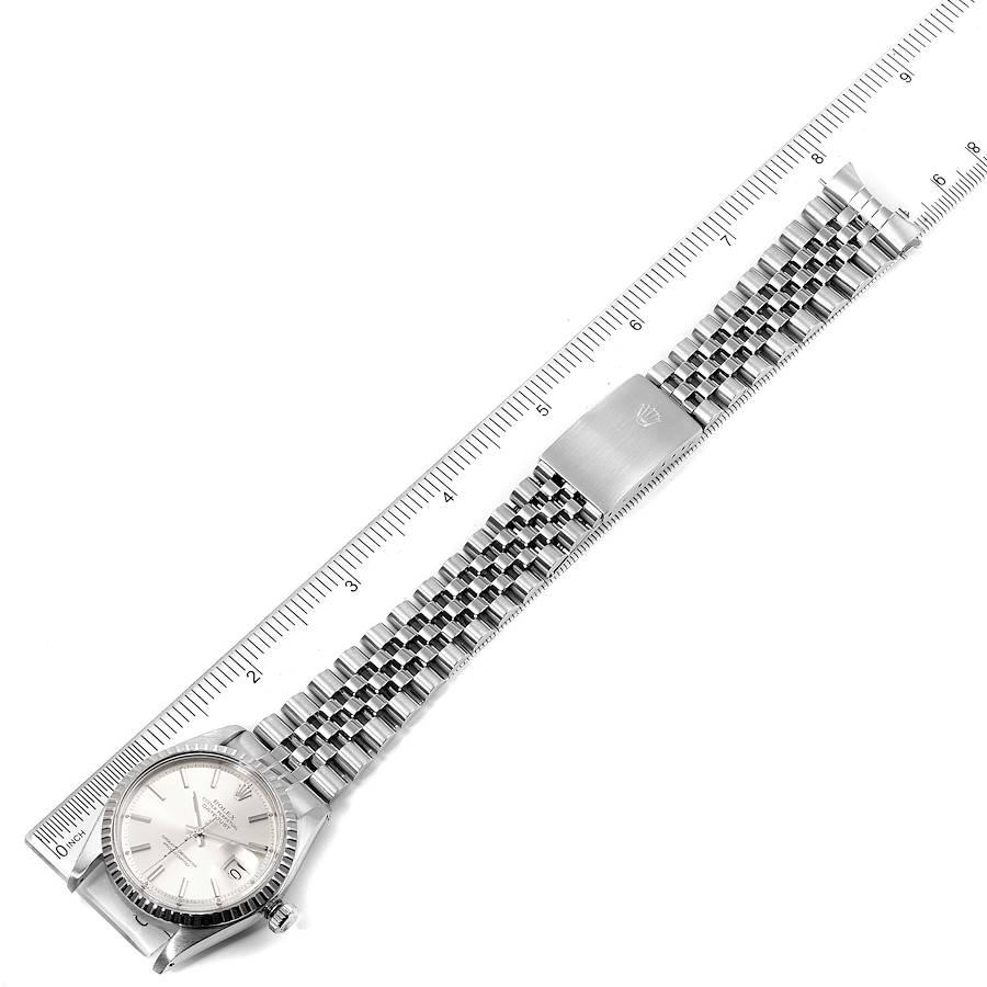 Rolex Datejust Silver Dial Jubilee Bracelet Vintage Men's Watch 1603 For Sale 7