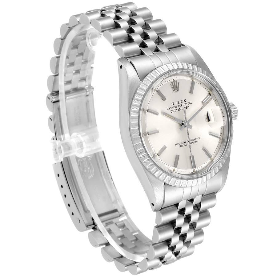 Rolex Datejust Silver Dial Jubilee Bracelet Vintage Men's Watch 1603 For Sale 1