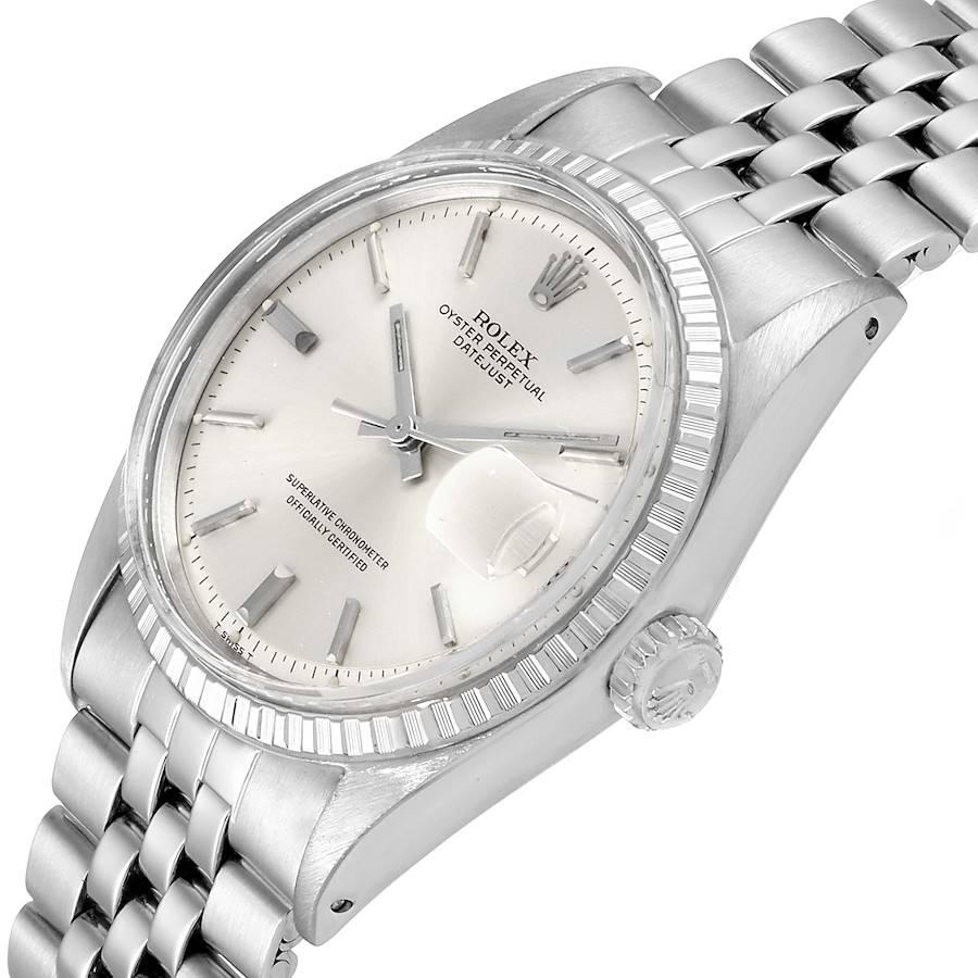 Rolex Datejust Silver Dial Jubilee Bracelet Vintage Mens Watch 1603 For Sale 1