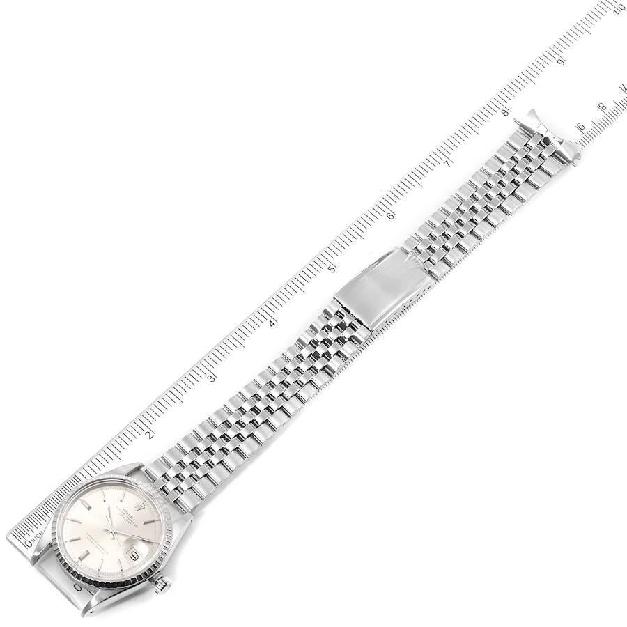 Rolex Datejust Silver Dial Jubilee Bracelet Vintage Mens Watch 1603 For Sale 5