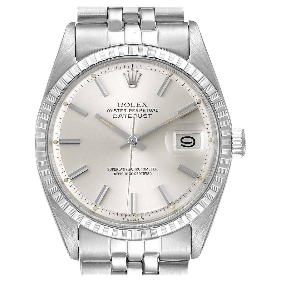 Rolex Datejust Silver Dial Jubilee Bracelet Vintage Men's Watch 1603 For Sale