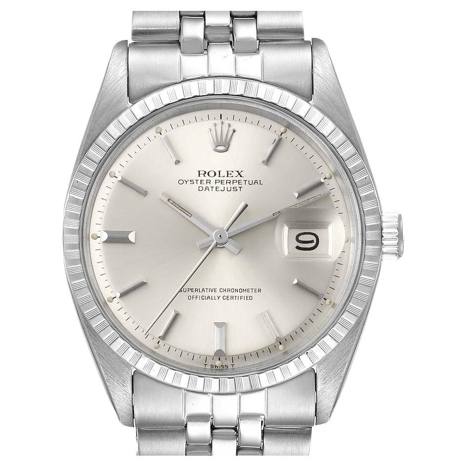 Rolex Datejust Silver Dial Jubilee Bracelet Vintage Mens Watch 1603 For Sale