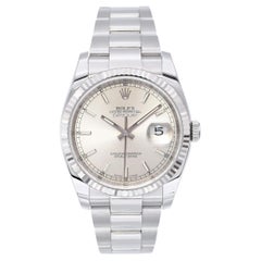 Rolex Datejust Silver Dial Stainless Steel 36mm Watch Ref 116234