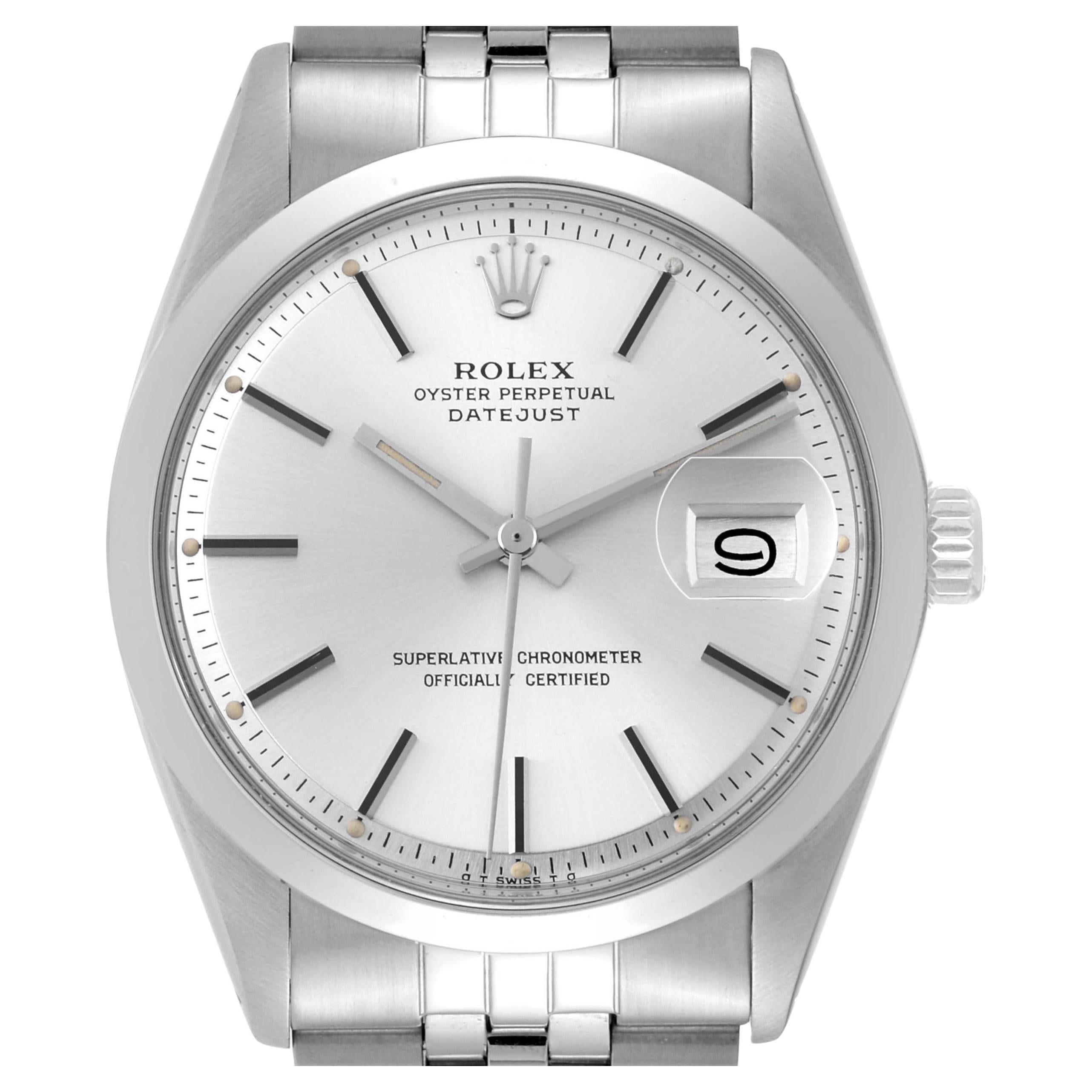 Rolex Datejust Silver Linen Dial Vintage Steel Men's Watch 16030 For ...