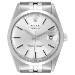 Rolex Datejust Silver Dial Steel Vintage Mens Watch 1600