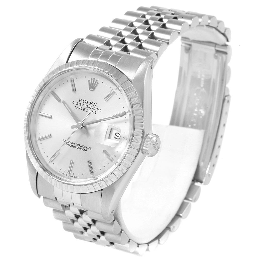 Rolex Datejust Silver Dial Steel Vintage Men’s Watch 16030 In Fair Condition In Atlanta, GA