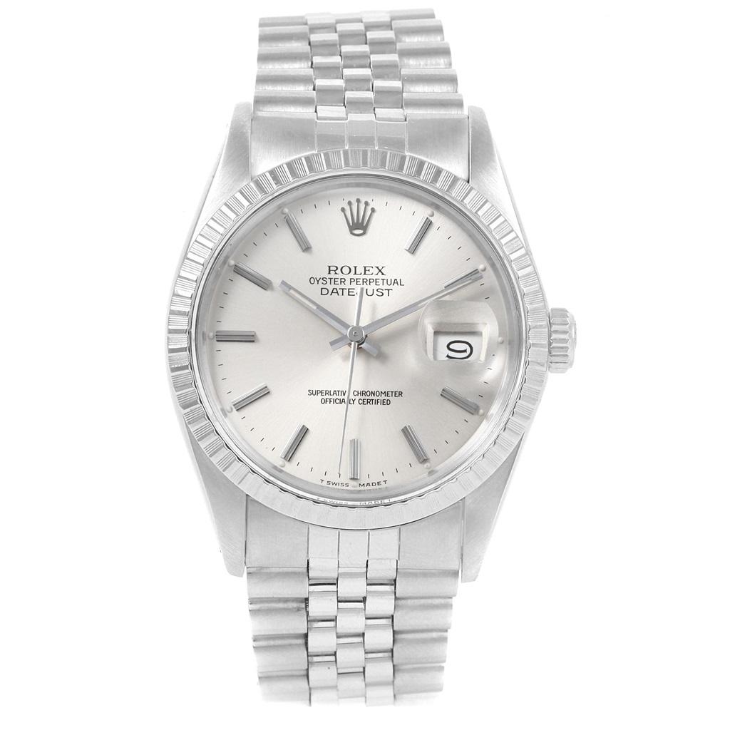 Men's Rolex Datejust Silver Dial Steel Vintage Men’s Watch 16030