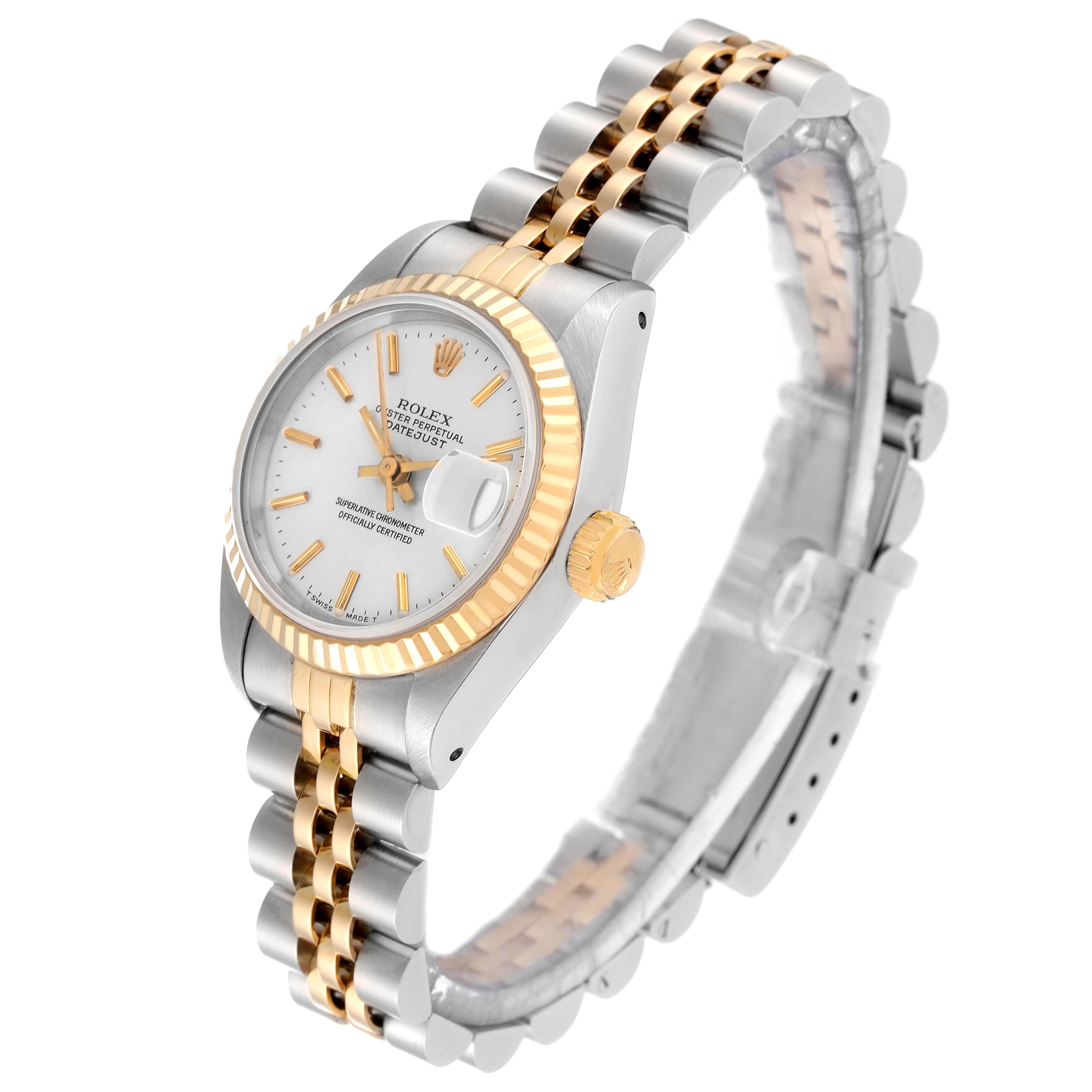 Rolex Datejust Silver Dial Steel Yellow Gold Ladies Watch 69173 3